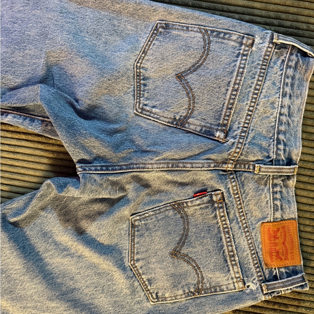 Levi's Light Blue High-Rise Cropped Jeans - Picture 6 of 7